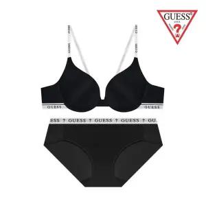 매장정품 GUESS 게스 화이트 로고밴딩 브라팬티세트 GDWBR121GEWBP162 1370602