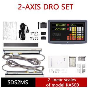 SINO 2 축 DRO 키트 디지털 판독 SDS2MS KA35 KA300 선형 스케일 슬림 눈금자 고정밀 광학 인코더 선반 기