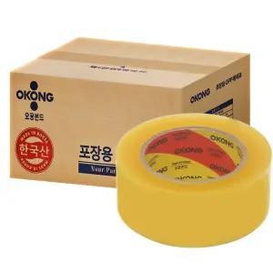 오공 박스테이프 중포장 아크릴 투명 100m 30개 1박스