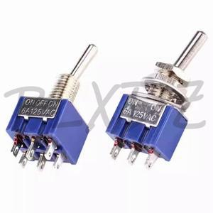 10PCS 미니어처 토글 스위치 온-오프 MTS 6A/125VAC 전원 버튼 2핀