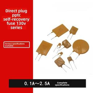 10pcs 130V 직접 삽입 PPTC 자체 복구 퓨즈 0.1A0.2A0.5A0.75A1.1A1.35A1.6A2.5A