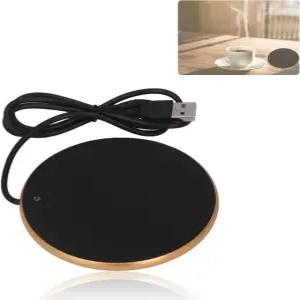 5V 2A USB 캔들 워머 스마트 전원 끄기 기능이 있는 4.1인치 커피 머그컵 가정 및 사무실 온도 55도 골드