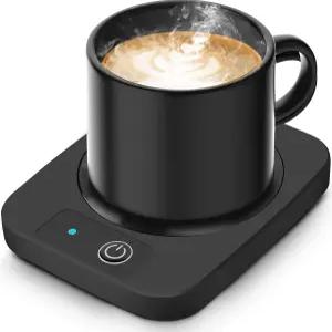 커피 머그 워머 스마트 캔들 사무실용 알루미늄 금속 패널이 있는 전기 컵 책상 액세서리 코코아 우유 위한