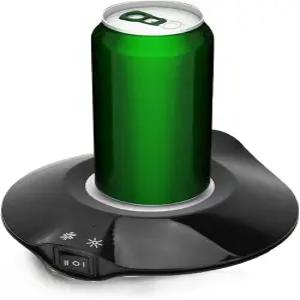 요이데수 컵 쿨러 커피 워머 음료 및 2개 3°C-65°C USB 난방 냉각 매트 티 캔 히터 코스터 블랙