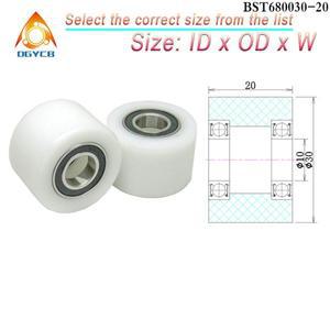 POM 더블 베어링 롤러 BST680030-20 폴리옥시메틸렌 가이드 휠 플라스틱 도르래 10x30x20 30mm 1개