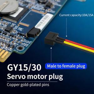 GY15-FM 서보 모터 플러그 항공기 전원 리튬 배터리 커넥터 남성 및 금도금 PW 수평