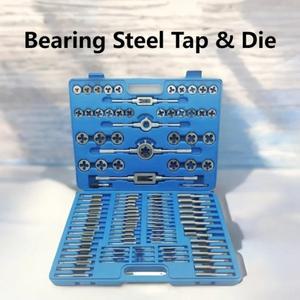 110pcs 베어링 스틸 탭 및 다이 세트 핸드 렌치 테이퍼 나사 게이지의 완전한