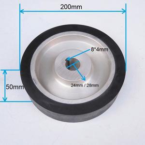 알루미늄 벨트 그라인더 러닝 휠 롤러 드라이빙 휠  8x4mm 키 슬롯  200x50x24  28mm  32mm