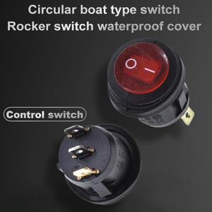 5PCS ON/OFF 라운드 방수 보트 LED 로커 스위치 라이트 12V 전원 버튼 On Off Toggle Boat