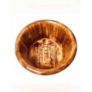 습식족욕기 원목 편백나무 히노끼 원목 (이중 족욕통 족탕 26cm 손잡이) 원형 민바닥