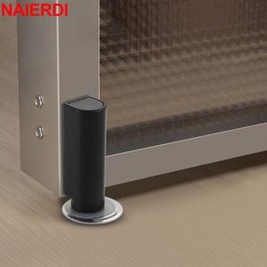 NAIERDI 스테인리스 스틸 마그네틱 네일프리 듀티 스토퍼, 거치대 흡입 문짝, 헤비 문짝 블랙 하드웨어