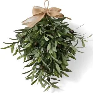 현관문용 올리브 브랜치 눈물방울 화환 24인치 여분의 인조 잎 스웨그 봄 야외 장식용 농가 매달기 웨딩