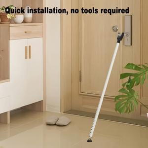 1개 도어 스토퍼 바, 창문 및 잠금 고하중 현관문용 슬라이딩 바 바리케이드 재머, 조절 가능한