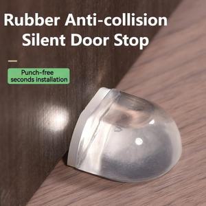 문짝 스토퍼 펀치 프리 및 개 가정용 벽 거치대 스톱, 1 가구 접착 투명 보호 자체 액세서리,