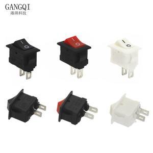 10PCS KCD11 푸시 버튼 스위치 10x15mm 3A 250V 보트 자동차 로커 SPST 2Pin 스냅인 On/Off