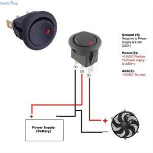 20개 온/오프 제어 푸시 버튼 스위치 3핀 12V 자동차 트럭 방수 로커 토글 LED