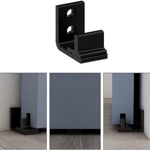 YOUTHUA 슬라이딩 도어 플로어 가이드 조절 가능한 벽걸이 헛간 롤러 레일 메커니즘