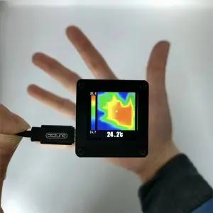 AMG8833 8x8 적외선 열 카메라 1.3 인치 화면 IR 온도 센서 7M 최장 감지 거리 [호환]