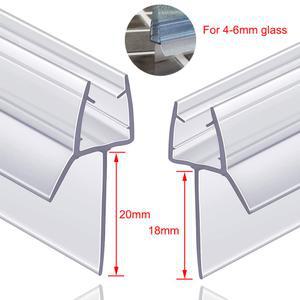 목욕 샤워 스크린 도어 씰 스트립 PVC 프레임리스 유리 하단 날씨 스트리핑 스윕 물 차단