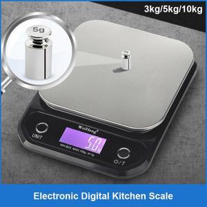 전자 디지털 주방 체중계 고정밀 스테인리스 스틸, 3kg, 10kg, 0.1g, 1g 무게 요리용 백라이트 포함