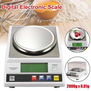 전자 디지털 체중계 LCD 디스플레이 백라이트, LB 그램, 식품 주방 무게추 밸런스 트레이, 고정밀, 2000g0.