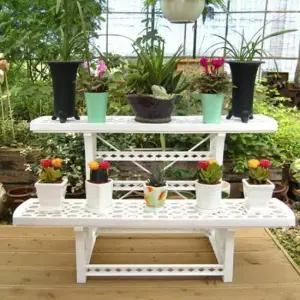튼튼한 조립식 화분용 2단 정리대