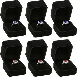 LETURE 목걸이 펜던트 팔찌 반지 귀걸이용 벨벳 주얼리 선물 상자 6개 크리스마스 결혼식 약혼 생일 기념