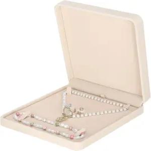 레츄어 벨벳 주얼리 세트 박스 팔찌 목걸이 귀걸이용 선물 상자 애프리콧