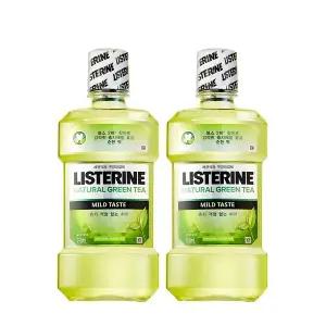 리스테린 750ml x 2개 내추럴 그린티(마일드) 대용량