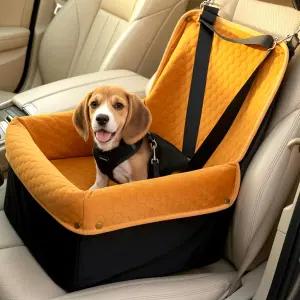 소형견을 위한 와고라 반려견 카시트 탈착식 방수 커버가 있는 여행용 반려동물 카베드 메모리 폼 부스터