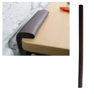 아기 안전 쿠션 긴 모서리 보호대 코너 가드 소 브라운 50cm 커버