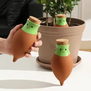 KGCCIZI Ollas 식물 워터링 글로브 2개의 셀프 화분 삽입 테라코타 장치 대형 Olla 포트 애호가 선물