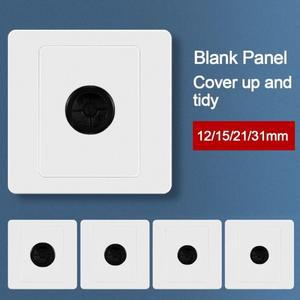 고무 패드가있는 86 유형 케이블 소켓 주최자 콘센트 구멍 장식 커버가있는 보관 벽 빈 패널