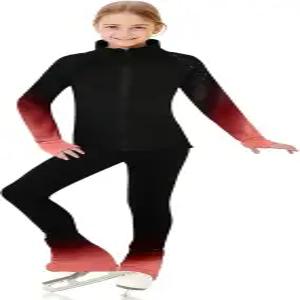 류후오 피겨 스케이팅 트레이닝 팬츠 재킷 소녀 플리스 반짝이는 컬러 다이아몬드 편안한 따뜻한 운동복