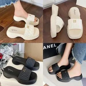 쭈글통굽슬리퍼 슬리퍼 쪼리 여성신발 여름 키높이_24826403