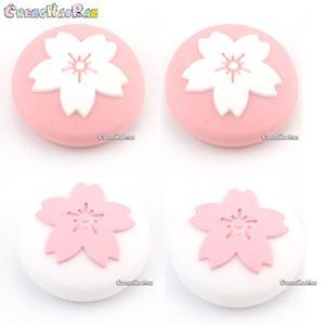 핑크 사쿠라 벚꽃 꽃 스틱 그립 캡 커버 Switch Joy con/Switch lite 컨트롤러