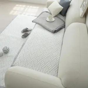 여름쇼파커버 듀라론 냉감 4단 쇼파패드 화이트 단품 4인용 커버