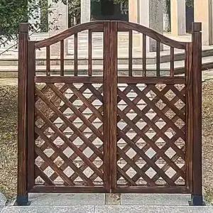 나무 대문 울타리 야외 전원주택 실외 펜스 정원 옥상 도어 문 마당