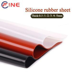 실리콘 고무 시트 플레이트 매트 고온 방지 빨간색검정색투명 가스켓 두께 0.5 1 2 3 4 5mm