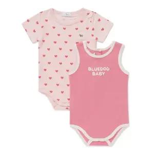 [블루독베이비](신세계 사우스시티)PK) 미니하트 2PACK 바디수트(46370-676-05)