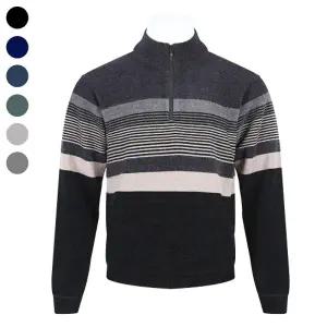 남자 겨울 포근한 밍크 기모 반 집업 니트티 BR-L-KN-Q006-회색