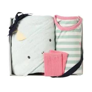 [롯데백화점]블루독베이비 MN젤리뱀부바디수트+목욕타올선물세트46170-040-08+45970-AHA-02 출산백일돌선물