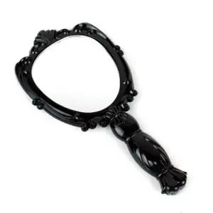 [골드스마일]휴대용 작은 화장 손거울 앤틱 손잡이 공주 거울 소