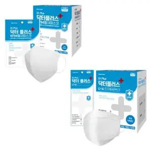 KF94 닥터플러스 마스크 새부리형(2D) 입체형(3D) 화이트 개별포장(1매입)x50장 의약외품 국내산