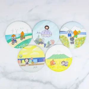 제주 탐나친구들 귀여운 캐릭터 일러스트 손거울