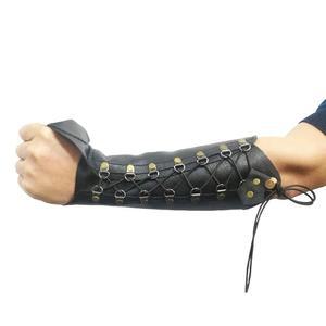 사냥 사격 표적 연습 활에 맞게 조절 가능한 수제 가죽 팔 가드 활 손 장갑