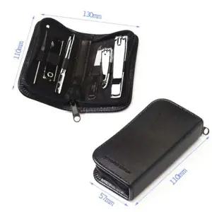 스텐레스 손톱깍기 세트 가죽 케이스 휴대용 정리도구 깍기 깍이