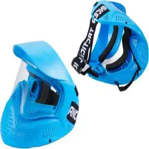 랜서 전술 고강도 폴리에틸렌 풀페이스 에어소프트 페인트볼 마스크 바이저 포함