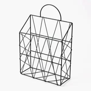 북유럽풍 블랙 철제 잡지꽂이 매거진랙 홍보물비치대