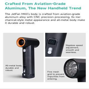 브랜드 뉴 키카 제트팬 맥스 핸드헬드 강력 터보팬 알루미늄 합금 소재 고속